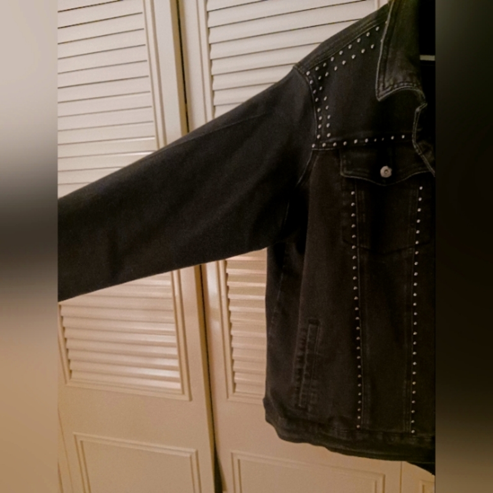 Black denim jacket